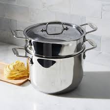 Ships free orders over $39. All Clad Stainless Steel 6 Qt Pasta Pot With Lid Reviews Crate And Barrel