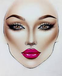 Full Face Makeup Drawing Makeupview Co