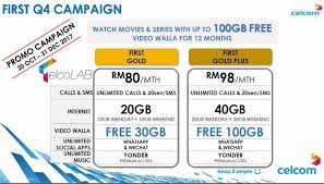You can check your video walla quota via the celcom life app. Promo Celcom First Gold Plus Free 100gb Video Walla Cerita Budak Sepet