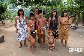 Portrait of a Xingu Indian family in the Aamzone, Brazil, Stock Photo,  Picture And Rights Managed Image. Pic. PCB-TKBRAZ316 | agefotostock