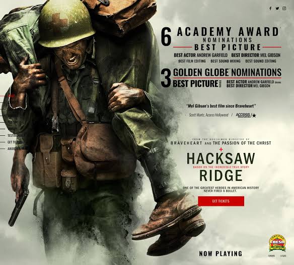 Hacksaw Ridge” Receives Six Oscar Nominations – North American Division of  Seventh-day Adventists