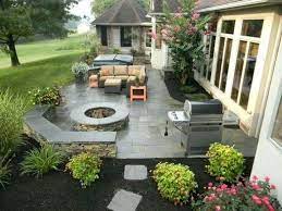 25 Patio Design Ideas With Stones To Bring A Sophisticated Look Godiygo Com Concrete Patio Designs Patio Layout Outdoor Patio Decor