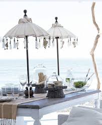 Outdoor Dining Look At The Pair Of Table Top Umbrellas Amazing And Unique Idea Perfect For Any Backyard Bbq Or Summ Outdoor Outdoor Dining Outdoor Living