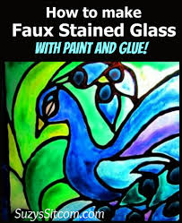 Look around you and paint all you find abstract. Faux Stained Glass With Acrylic Paint And Glue