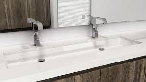 large undermount bathroom trough sink
