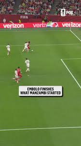 Johan Manzambi with an incredible display of speed for Switzerland and gets the assist ⚡️
