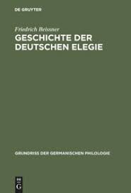 Peter zolling deutsche geschichte von 1848 bis zur gegenwart. Geschichte Der Deutschen Elegie