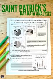 Saint Patrick S Day Data Analysis Worksheet With Leprechauns For Middle School Science In 2020 Middle School Science Middle School Science Resources Middle School Math