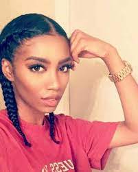 Simple Natural Dytch Braids Natural Braided Hairstyles Curly Hair Styles Natural Hair Styles