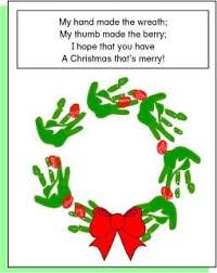 Handprint Wreath And Poem Christmas Wreath Craft Preschool Christmas Crafts Christmas Crafts