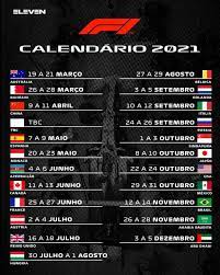 La fórmula 1 confirmó su calendario de carreras 2021 con 23 grandes premios, pero el coronavirus ya obliga a algunos cambios de fechas y sedes. Eleven Portugal On Twitter Ai Esta O Calendario De F1 Para 2021 F1eleven