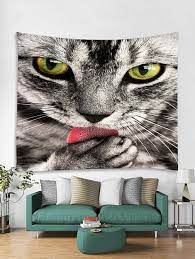They will not be precisely. 3d Cat Tapestry Art Decoration Tapestry Art Tapestry Tapestry Wall Art