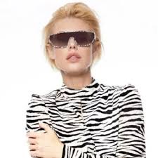 Celine CL40195I 04A BRAND NEW Sunglasses Zebra Smoke Shield Mask Unisex