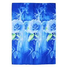 New vintage laura ashley peaseblossom pair of floral standard pillowcases. 2pcs 3d Blue Rose Printed Bedding Pillowcase Quilt Cover Twin Bed Size Bedding Ebay