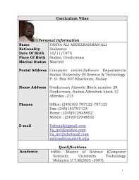 May 29, 2020 · curriculum vitae vs. Curriculum Vitae Personal Information Name Nationality Date Of