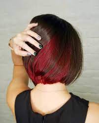 How Will You Rate This Hidden Posh Red Underneath Earthy Brown Shade 10 10 Hair Color Designed By Sen Hidden Hair Color Trendy Hair Color Mermaid Hair Color