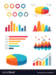 Set Of Pie Charts And Bar Graphs For Infographic