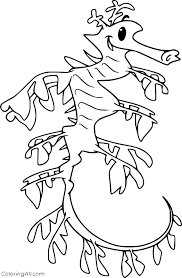 Sea dragon coloring page to color, print or download. Seadragon Coloring Pages Coloringall