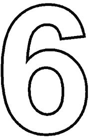 Number 6 cutting practice coloring page. Easy Number 6 Drawing Novocom Top