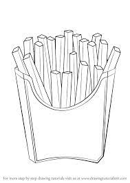 Learn How To Draw French Fries Snacks Step By Step Drawing Tutorials learn how to draw french fries snacks