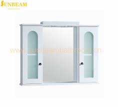 Frosted tempered glass windows and brushed chrome allow this spacesaver to fit seamlessly in almost any bathroom decor. China White Two Doors Rectangle Led On Off Light Bathroom Mirror Cabinet Space Saving Wall Hung Frost Glass Medicine Storage Cabinet Shaving Cabinet With Shelves China Shaving Cabinet Mirror Cabinet