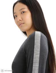 icebreaker 125 ZoneKnit™ Merino Blend Thermal Damen-T-Shirt, Jet  Heather/Schwarz