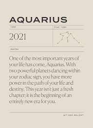 The year 2021 will be a mixed year for aquariusnatives. 2021 Horoscopes Forecast New Horizons And New Challenges