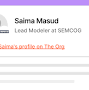 Profile Picture of Saima Masud - Lead Modeler at SEMCOG - The Org (@theorg.com) on Google