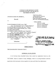 Simply stated, an indictment is a formal accusation against someone who is suspected of committing a serious crime, filed after the conclusion of a what is the burden of proof for obtaining an indictment? In Court Filings Militia Members Charged Of Government Plot