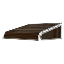 Nuimage Awnings 3 Ft 1500 Series Door Canopy Aluminum Awning 12 In H X 42 In D In Brown K150703620 The Home Depot Aluminum Awnings Door Canopy Aluminium Doors