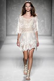 I 3 Alberta Ferretti Lace White Dress Embroidered Lace Dress Fashion