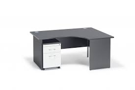 Find here mobile pedestal, mobile pedastal manufacturers, suppliers & exporters in india. Graphite Grey Curved Panel Ended Office Desk With Mobile Pedestal