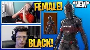 Here's a list of all fortnite skins and cosmetics on one page which can be searched by category, rarity or by name. Streamers React To New Female Black Knight Skin In Fortnite Youtube