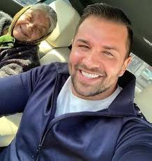 I know a lot of people are kidding me, I took a photo with my grandmother  and not my girlfriend. But my grandmother I love the most in the world ..  with