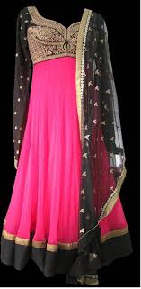 Black And Pink Punjabi Suit Combination Love The Pink And Black Combination Indian Dresses Fashion Indian Attire