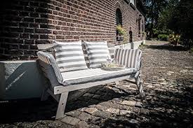 Greemotion Gartenbank Hawaii Aus Holz Inkl Auflagen Outdoor Gartensofa Mit Klappbarer Armlehne Fur Garten Terrasse Ba Veranda Mobel Gartensofa Akazienholz