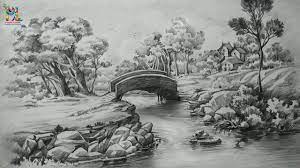 I will show you some draw landscape step by step. How To Draw A Landscape With Pencil Strokes Shading Paintingtube