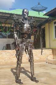Terminator Statue Life Size Scrap Metal Art For Sale Metal Art Sculpture Recycled Metal Art Scrap Metal Art