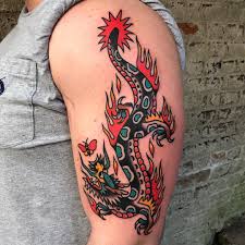 Large japanese black outlined dragon head red eyes, traditional chinese dragon head tattoo dragon tattoo inspiration tattoo flash art traditional japanese design design. Japanese Old School Dragon Tattoo Novocom Top