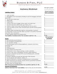 Irs insolvency worksheet the insolvency worksheet recognizes a wide range of short if it does not the business must include the amount as income on its business tax return for accurate debt. Insolvency Worksheet Fill Online Printable Fillable Blank Pdffiller