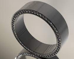 Mens Wedding Band Black Diamond Wedding Band Black Gold Etsy Black Gold Wedding Rings Black Diamond Wedding Bands Diamond Wedding Bands