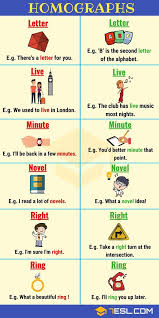 Homograph List Of 150 Homographs From A Z With Examples 7 E S L Homographs Learn English Vocabulary English Vocabulary