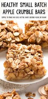 Healthy Small Batch Apple Crumble Bars Apple Crumble Bars Low Calorie Apple Crumble Apple Crisp Bars Recipe