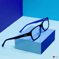 Ray Ban Glasses Black And Clear These Two Tone Black And Blue Ray Ban Jr Frames Bring A Fresh Flash Of Color To Any Kid S School Day Blue Ray Bans Ray Bans Lenscrafters