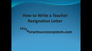 We've written a couple letter of resignation samples for you to work off of. How To Write A Teacher Resignation Letter Youtube