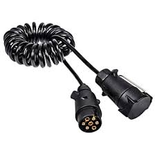 From 4 pin flat to 7 way round connectors. Amazon Com Vosarea Professional 2 5m Spring Cable 7 Way Connector Plug Socket 7 Wire Trailer Wiring 7 Pin Trailer Connector Trailer Accoessroy For Fauty Car Signal Light Black Industrial Scientific