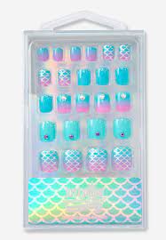 Just Shine Mermaid Press On Nail Set Nails For Kids Fake Nails For Kids Fake Nails