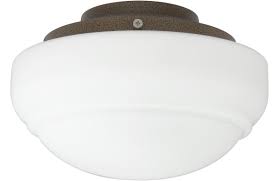 Fanimation Wet Dome Light Kit With Rounded White Frosted Shade Oil Rubbed Bronze Ceiling Fan Com