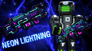 Pixel Gun 3d Neon Lightning Review Youtube