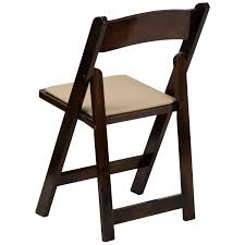 In four convenient colors including white, black, natural and fruitwood, these chairs make perfect indoor and outdoor. Wood Folding Chair With Vinyl Padded Seat Set Of 2 Overstock 29810653
